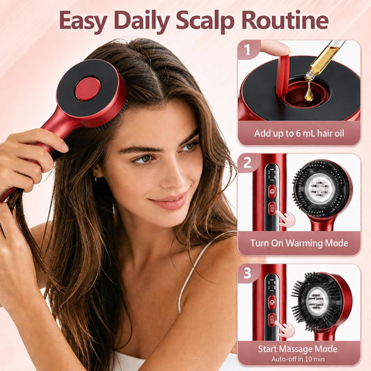 3-in-1 Red Light Scalp Massage Brush