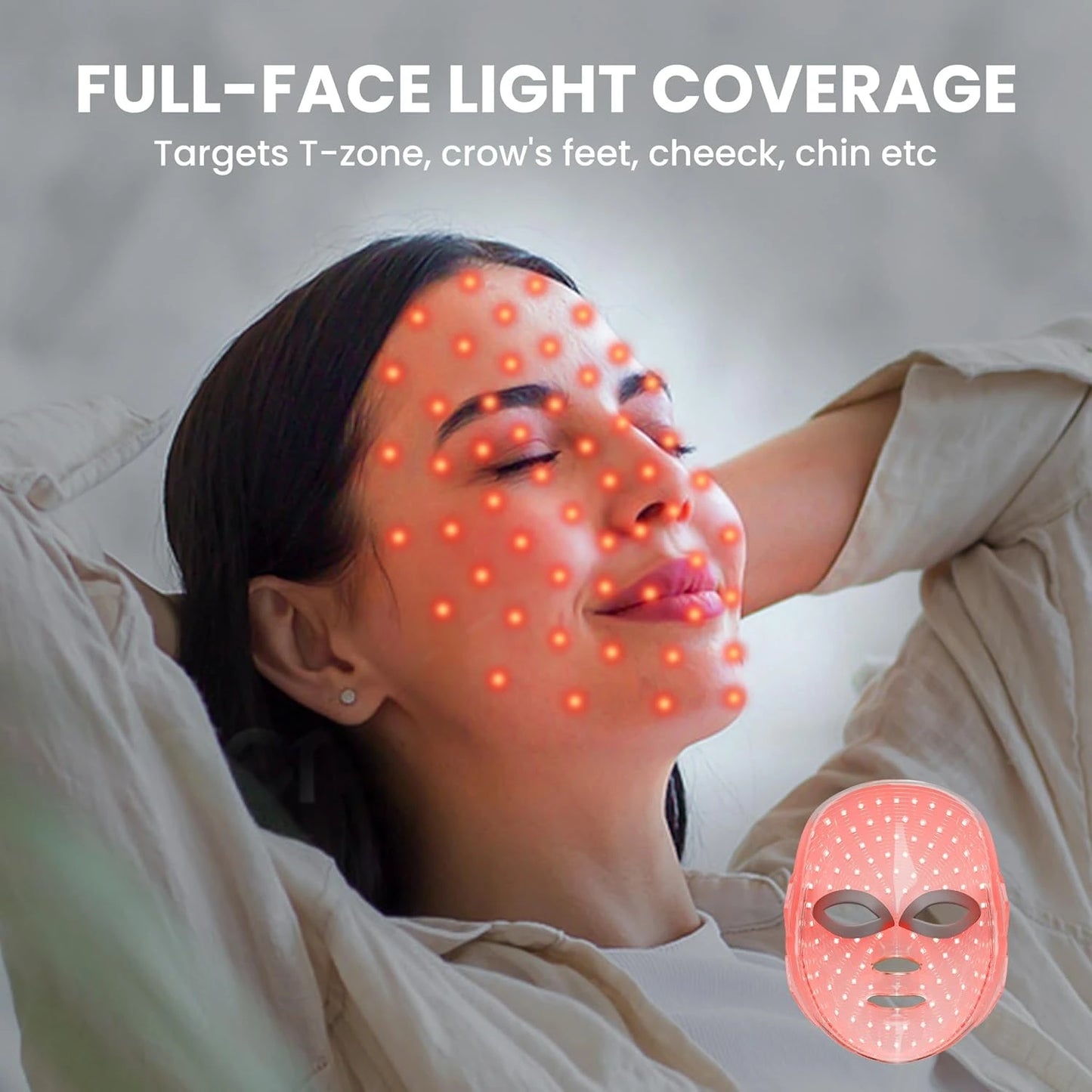 7-1 Color Red Light Therapy Facial Mask – Advanced At-Home Skincare