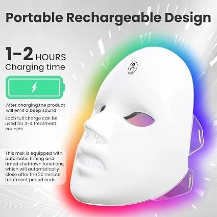 7-1 Color Red Light Therapy Facial Mask – Advanced At-Home Skincare