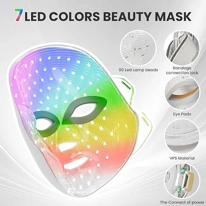 7-1 Color Red Light Therapy Facial Mask – Advanced At-Home Skincare