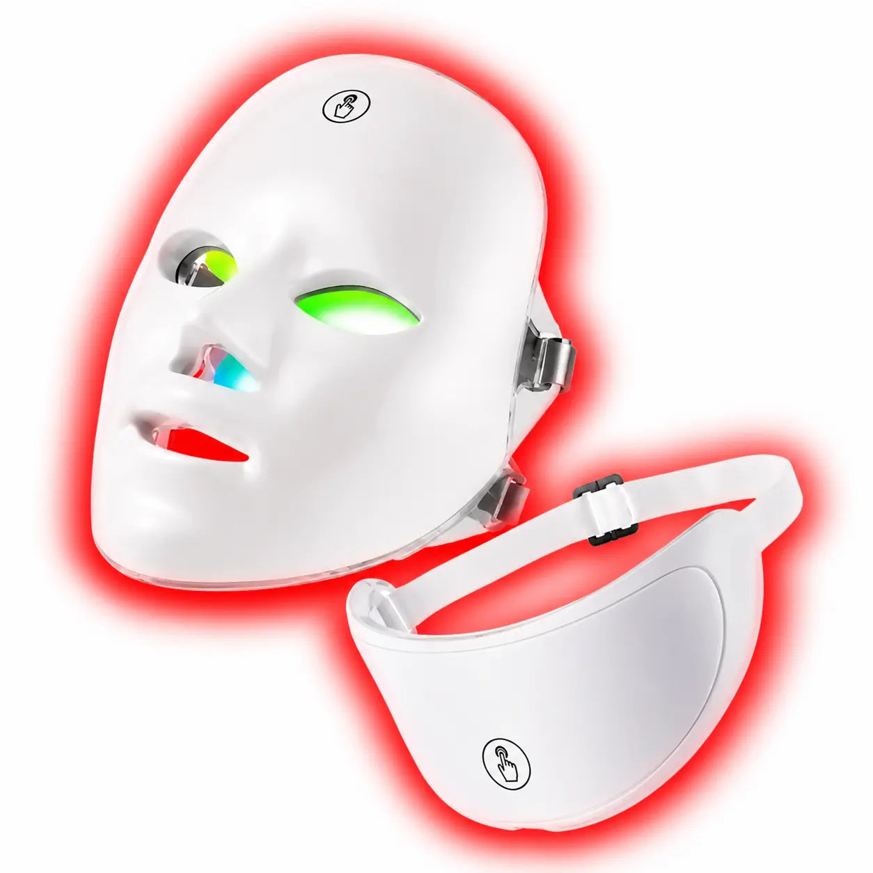 7-1 Color Red Light Therapy Facial Mask With Neck Red Light Therapy Mask