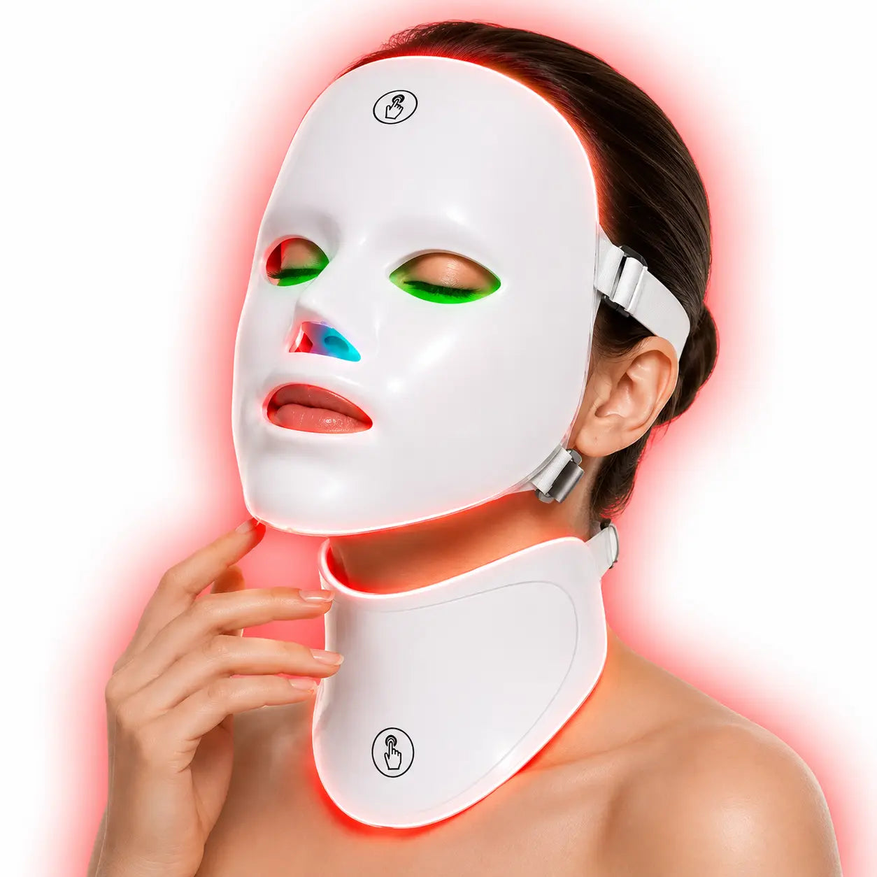 7-1 Color Red Light Therapy Facial Mask With Neck Red Light Therapy Mask