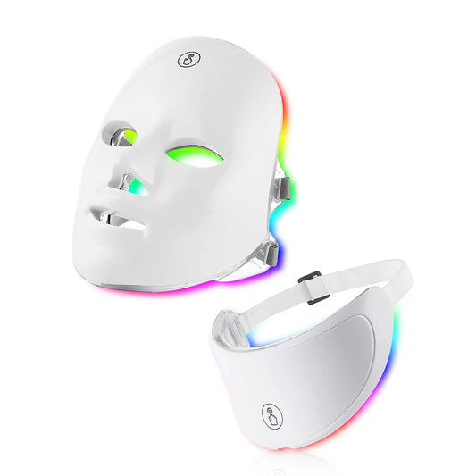 7-1 Color Red Light Therapy Facial Mask With Neck Red Light Therapy Mask