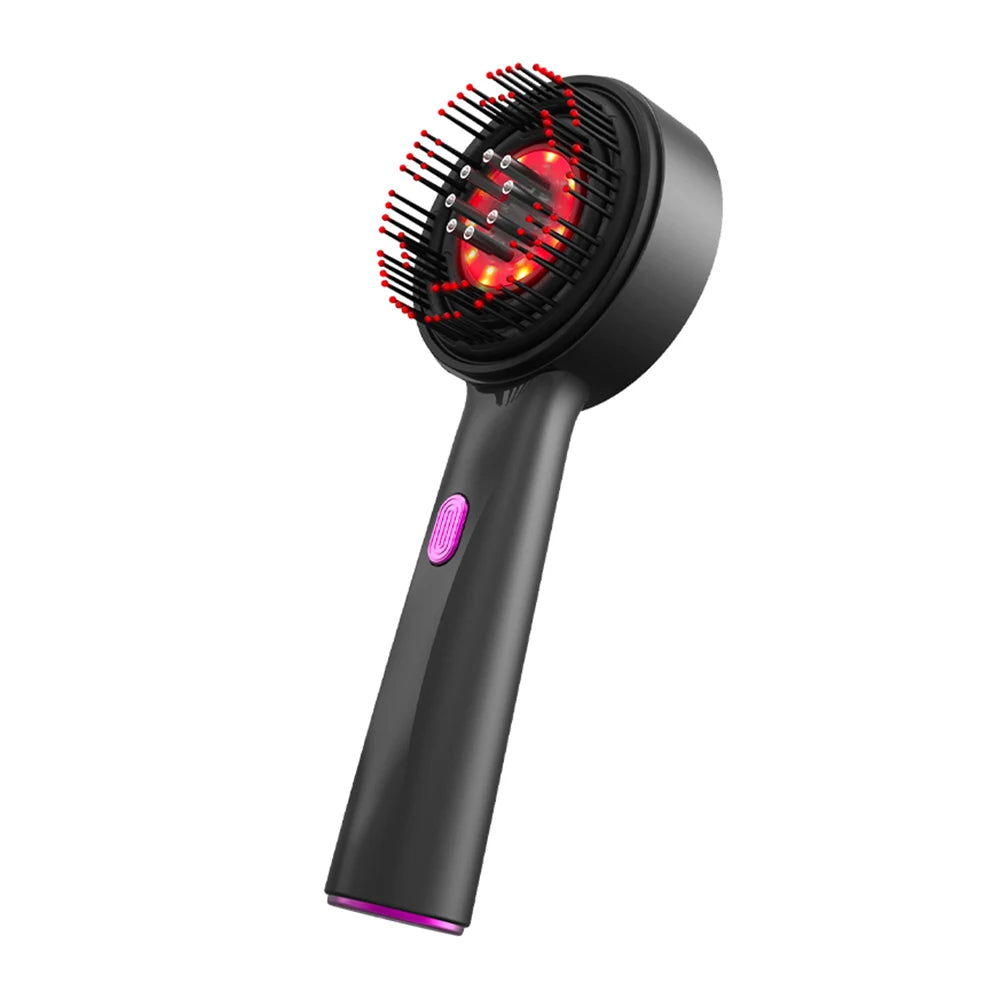 Electric Vibration Massage Comb Red Light Hair Growth Massage Scalp Brush Anti Hair Loss Liquid Oil Applicator Hair Care