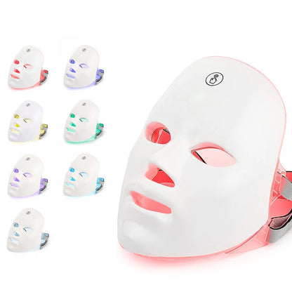 7-1 Color Red Light Therapy Facial Mask – Advanced At-Home Skincare
