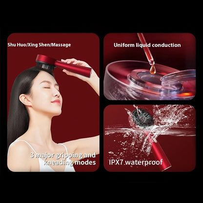 Electric Vibration Massage Comb Red Light Hair Growth Massage Scalp Brush Anti Hair Loss Liquid Oil Applicator Hair Care